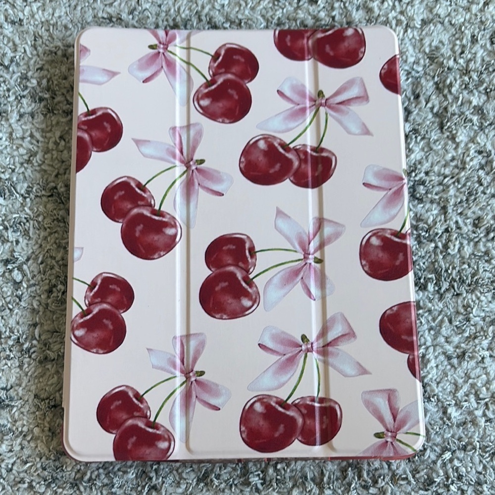 Cherry and Bow iPad Case red and pink NWOT
